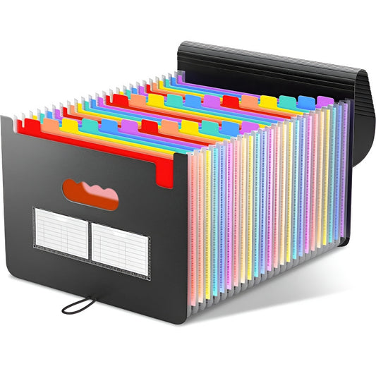 2 PCS A4 Expanding File Folder with Rainbow Interior - 13 Pockets Portable Document Organizer, Accordion V888-ELOSUNG18396