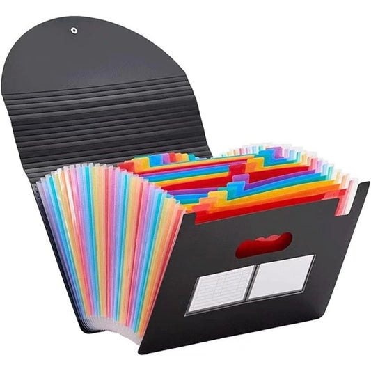 2 PCS A4 Expanding File Folder with Rainbow Interior - 25 Pockets Portable Document Organizer, Accordion V888-ELOSUNG18397