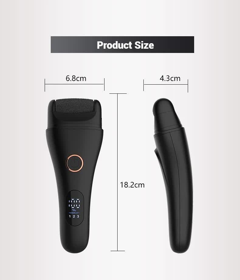White Professional Electric Foot Callus Remover - Rechargeable Pedicure Tool with 3 Adjustable Speeds, Smart V888-ELOSUNG18419