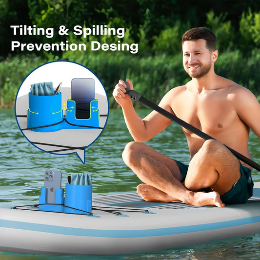 4 PCS Professional Paddle Board Cup Holder and Phone Mount - Universal SUP Kayak Beverage Station with V888-ELOSUNG18428