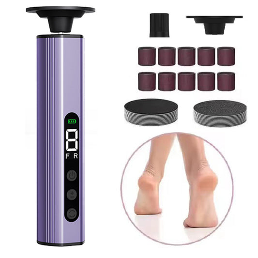 Purple Professional 2-in-1 Electric Foot Callus Remover and Manicure Kit - 9 Speeds Rechargeable Electronic V888-ELOSUNG18454