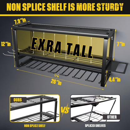 Heavy Duty Power Tool Organizer Wall Mount - 3-Tier Garage Storage Rack with Drill Holder, Screwdriver and V888-ELOSUNG18460