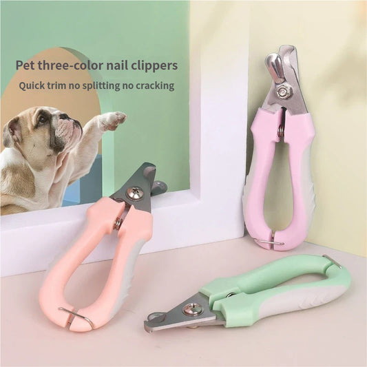 3 PCS (Purple+ Pink+ Green)Professional Pet Nail Clippers for Dogs and Cats - Sharp Stainless Steel Blades V888-ELOSUNG18474