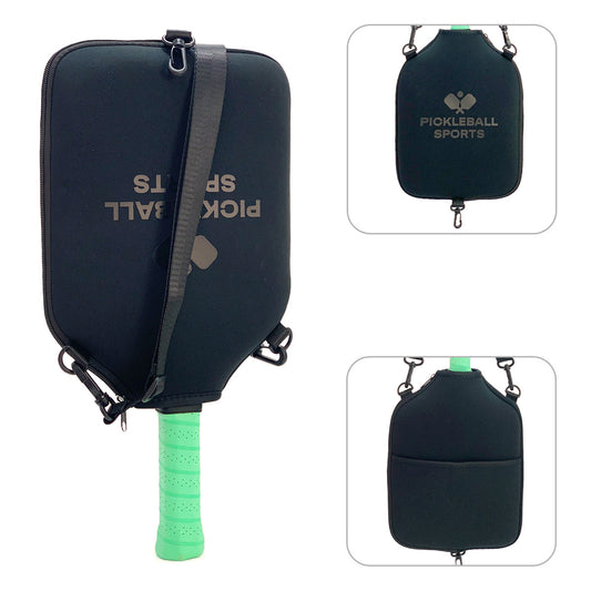 SA01 Black Neoprene Pickleball Paddle Cover (racket not included) - Protective Crossbody Bag with Adjustable V888-ELOSUNG18480