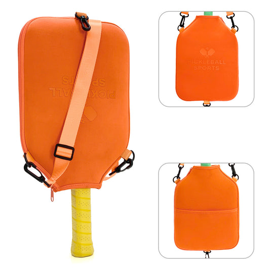 SA02 Orange Neoprene Pickleball Paddle Cover (racket not included) - Protective Crossbody Bag with Adjustable V888-ELOSUNG18481