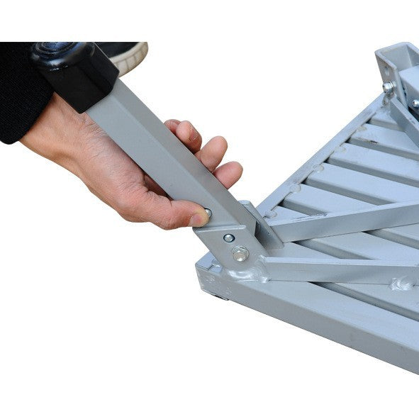 Heavy Duty Aluminum Folding Step Stool - Portable RV Platform and Work Bench with Non-Slip Surface - V888-ELOSUNG18492