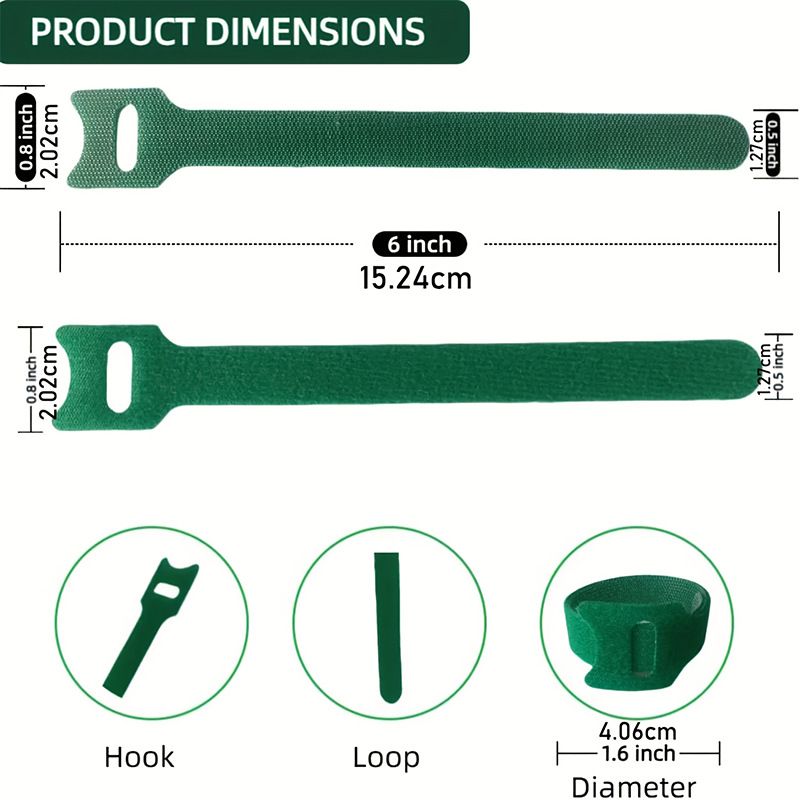 400 pcs Reusable Hook and Loop Cable Ties - 6-Inch T-Type Nylon Fastening Straps for Office Cable Management V888-ELOSUNG18502