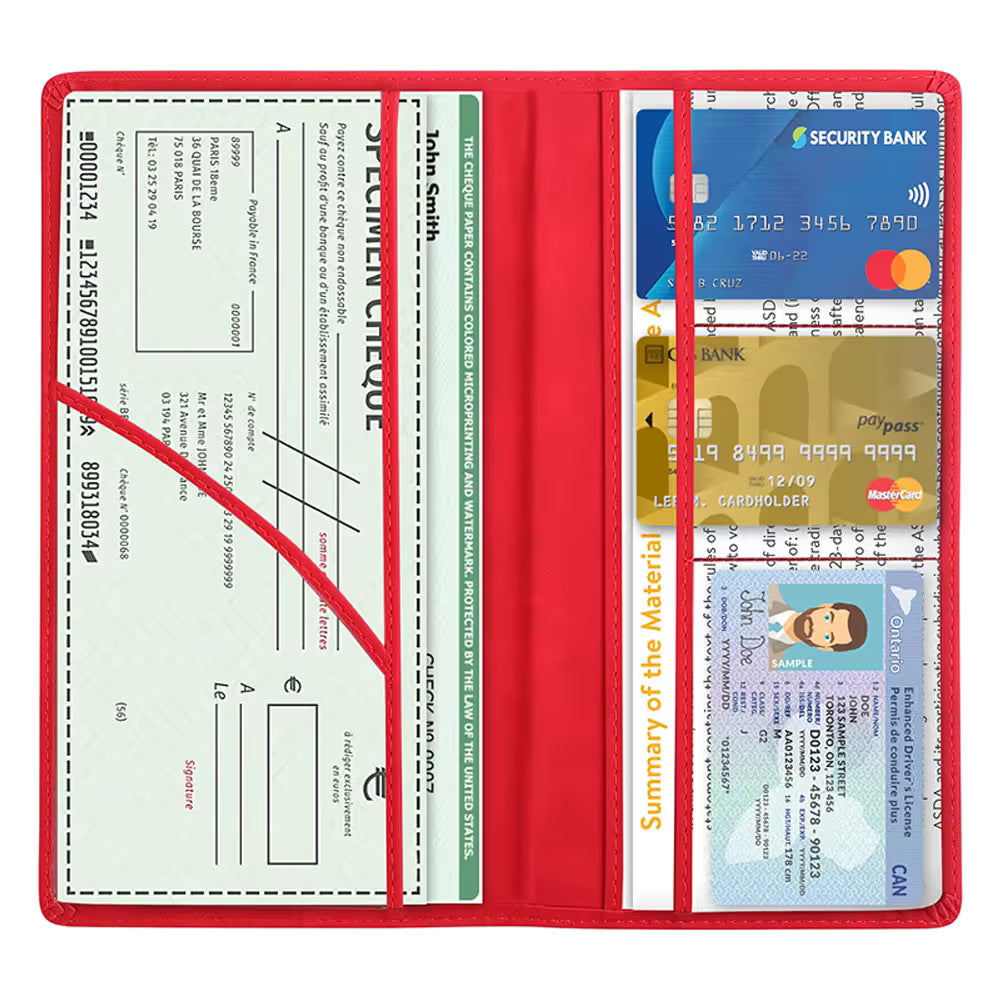 3 Pcs Premium PU Leather Car Registration and Insurance Holder - Slim Auto Document Organizer, Driver's V888-ELOSUNG18518