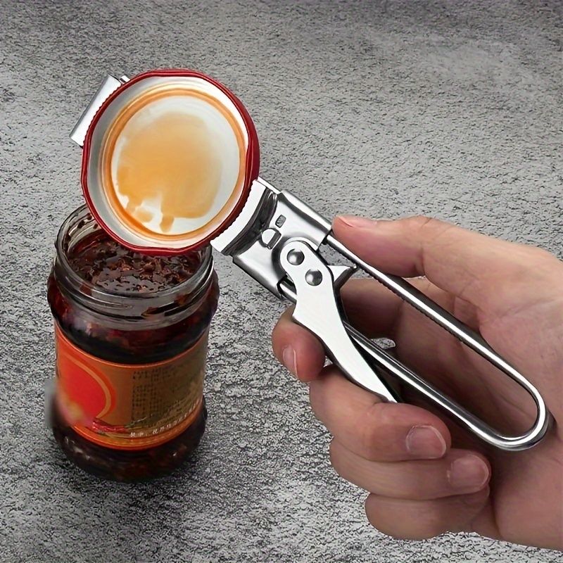 2 Set/4 Pcs Adjustable Jar Opener - Durable Stainless Steel Manual Lid Remover - Effortless Kitchen Gadget V888-ELOSUNG18522