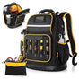 Heavy Duty Professional Tool Backpack - 18 Inch Large Capacity - Waterproof Solid Rubber Base, Multi-Pocket V888-ELOSUNG18539
