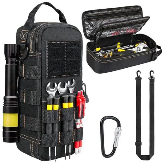 Tactical Tool Pouch Organizer - Heavy Duty Oxford Cloth - Compact MOLLE Utility Bag with Adjustable Shoulder V888-ELOSUNG18540