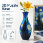 3D Puzzle Vase 160 Piece DIY Flower Vase Kit - Starry Sky Art, Reusable Inner Water Cup, Stable Decorative Display for Home, Office and Gift Giving