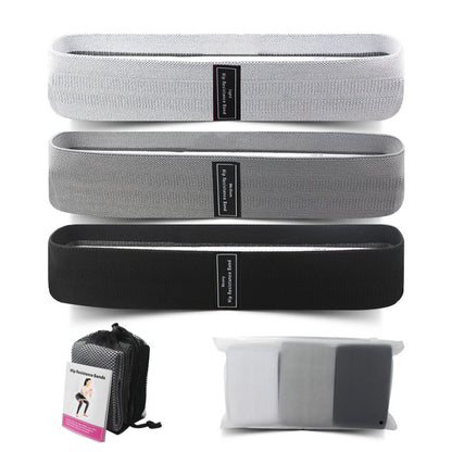 Grey Colour Scheme Fabric Resistance Bands Set - 3 Levels Non-Slip Hip Bands for Strength Training V888-ELOSUNG19048