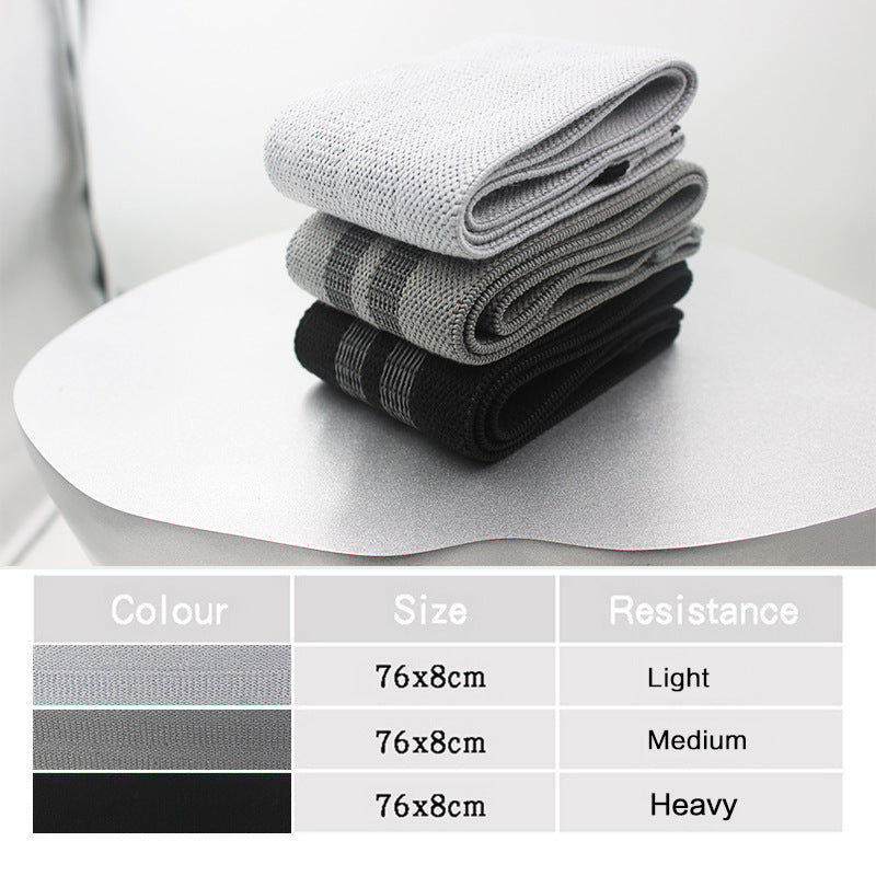 Grey Colour Scheme Fabric Resistance Bands Set - 3 Levels Non-Slip Hip Bands for Strength Training V888-ELOSUNG19048
