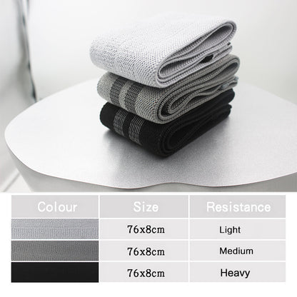 Grey Colour Scheme Fabric Resistance Bands Set - 3 Levels Non-Slip Hip Bands for Strength Training V888-ELOSUNG19048