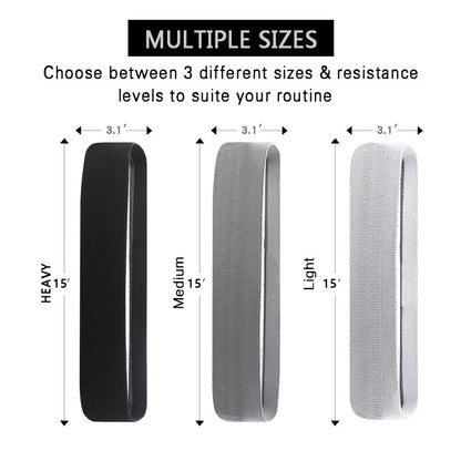 Grey Colour Scheme Fabric Resistance Bands Set - 3 Levels Non-Slip Hip Bands for Strength Training V888-ELOSUNG19048