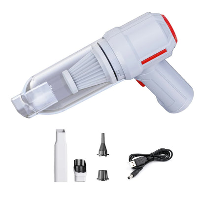 White 3-in-1 Vacuum Cleaner with Blowing, Suction, and Dust Extraction - USB Rechargeable, 2 x 2000mAh V888-ELOSUNG19132