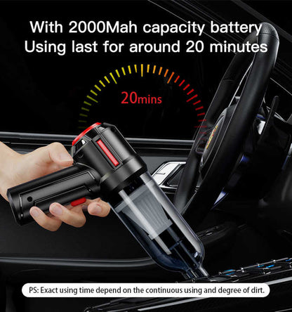 White 3-in-1 Vacuum Cleaner with Blowing, Suction, and Dust Extraction - USB Rechargeable, 2 x 2000mAh V888-ELOSUNG19132