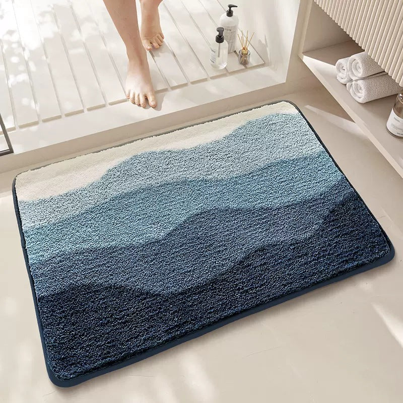 Blue Bath Mat - Super Absorbent, Non-Slip Bathroom Floor Mat - 50x80cm V888-ELOSUNG19383