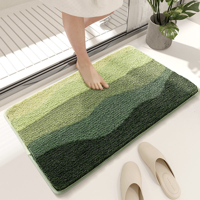 Green Bath Mat - Super Absorbent, Non-Slip Bathroom Floor Mat - 50x80cm V888-ELOSUNG19384