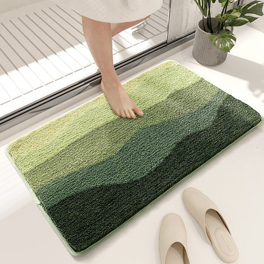 Green Bath Mat - Super Absorbent, Non-Slip Bathroom Floor Mat - 50x80cm V888-ELOSUNG19384