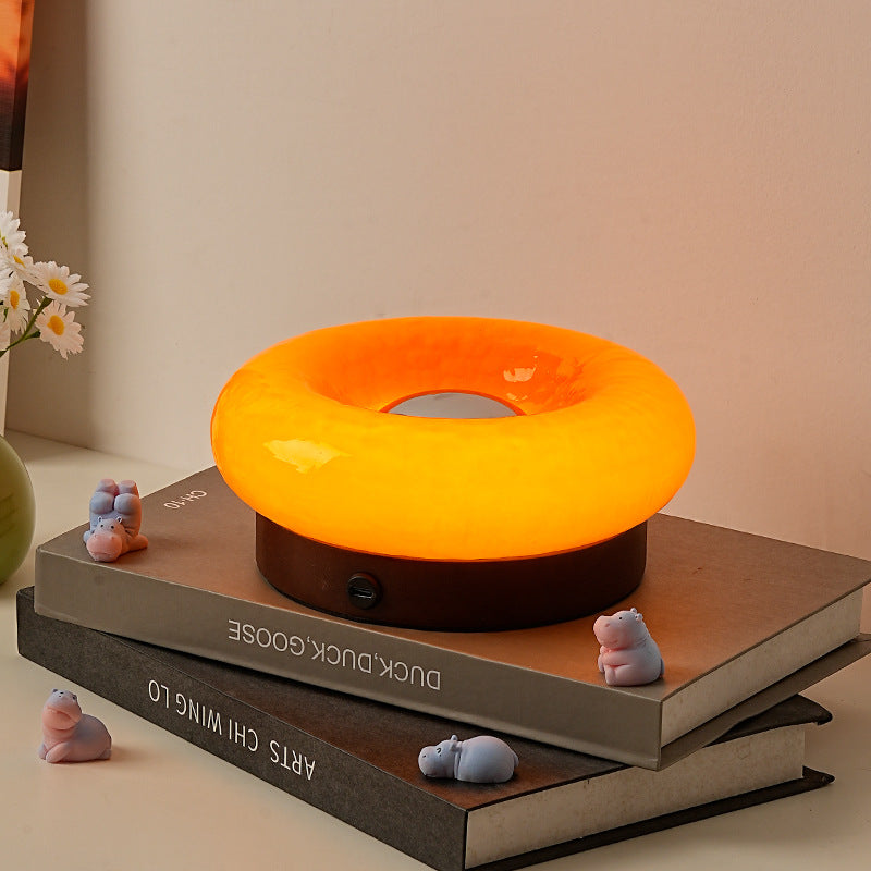 Orange Donut Table Lamp - Rechargeable Touch Control LED V888-ELOSUNG19493