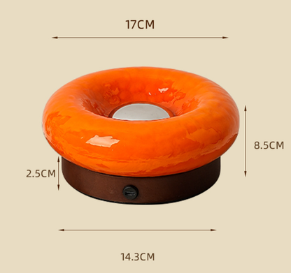 Yellow Donut Table Lamp - Rechargeable Touch Control LED V888-ELOSUNG19494