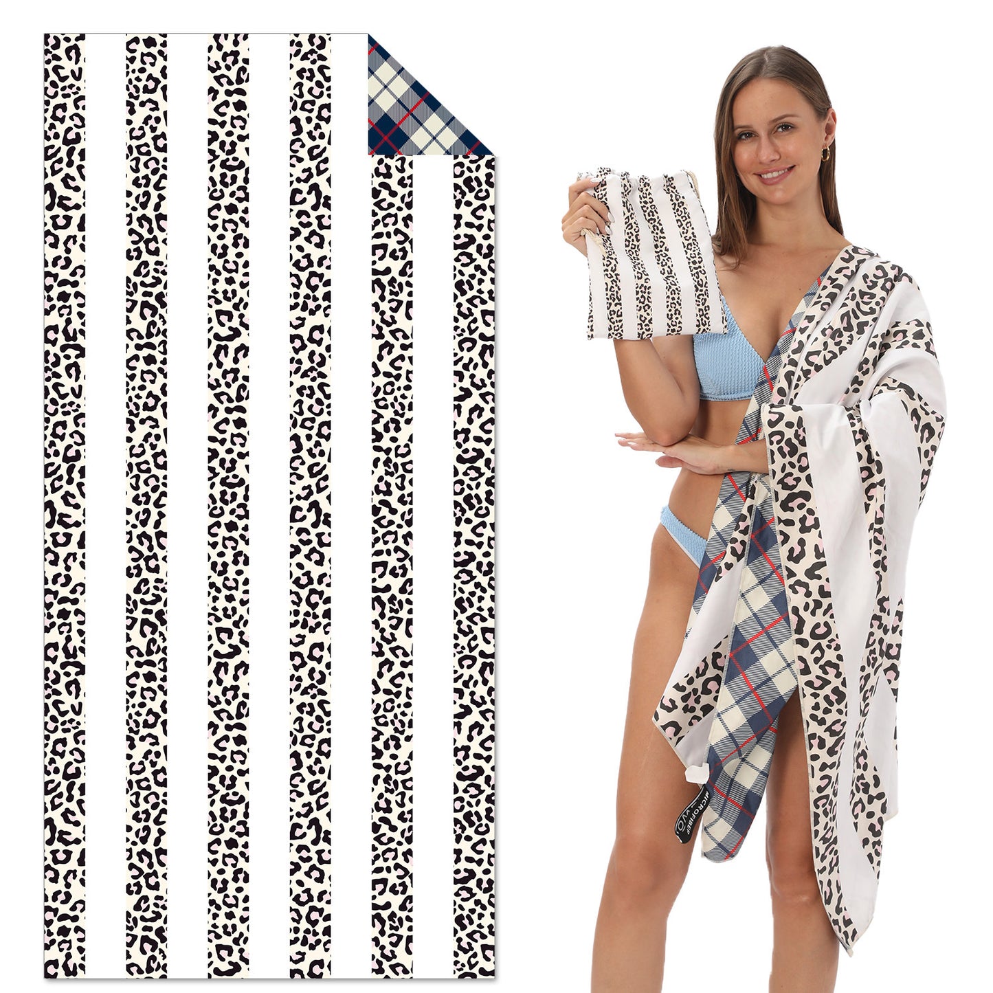 TW1 - Double-Sided Printed Beach Towel - Soft Microfiber - 100x180cm V888-ELOSUNG19519