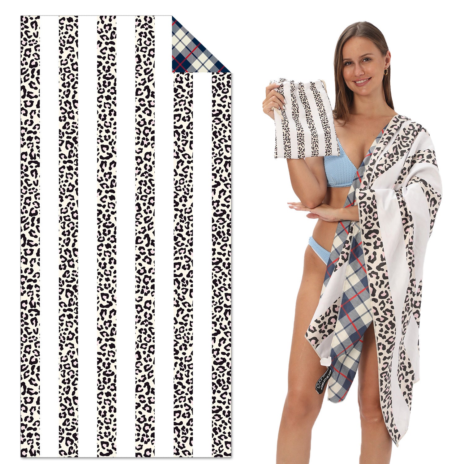 TW1 - Double-Sided Printed Beach Towel - Soft Microfiber - 100x180cm V888-ELOSUNG19519