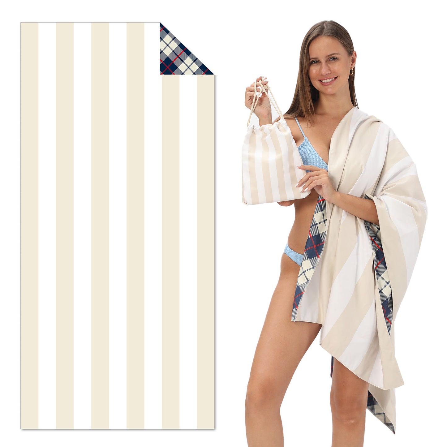 TW15 - Double-Sided Printed Beach Towel - Soft Microfiber - 100x180cm V888-ELOSUNG19533