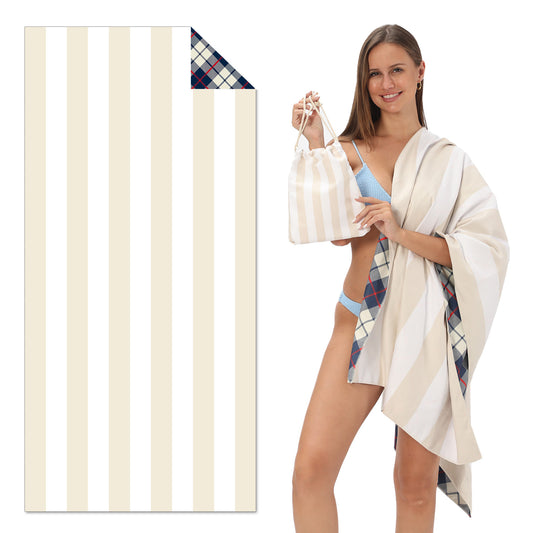 TW15 - Double-Sided Printed Beach Towel - Soft Microfiber - 100x180cm V888-ELOSUNG19533