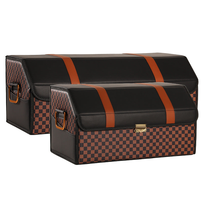 Medium Sized Sporty and Stylish Foldable Car Trunk Storage Box - Large Capacity Insertable Rear Organizer V888-ELOSUNG19546