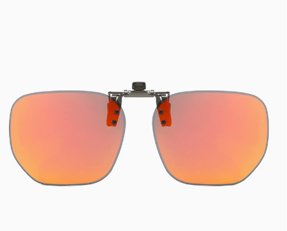 Quickred 2-Piece Flip-Up Sunglasses Clip-On Set for Glasses - UV-Protective Square Polarized Lenses for V888-ELOSUNG19705
