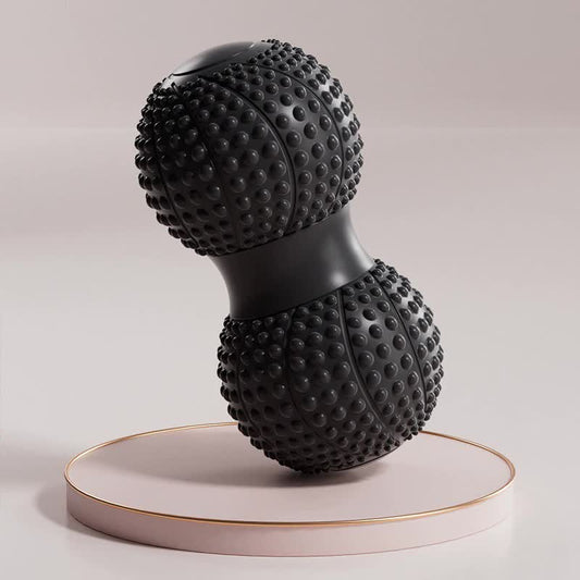 Black 2pcs Fascia Ball Foot Arch Massager Peanut Ball for Muscle Relaxation, Deep Tissue Release, Yoga V888-ELOSUNG20296