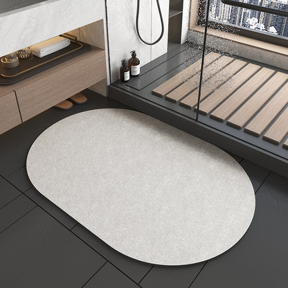 2 pcs Oval dark Beige Quick-Dry Absorbent Non-Slip Bath Rug for Bathroom, Kitchen & Entryway 40x60cm V888-ELOSUNG20645