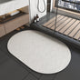 2 pcs Oval dark Beige Quick-Dry Absorbent Non-Slip Bath Rug for Bathroom, Kitchen & Entryway 40x60cm V888-ELOSUNG20645