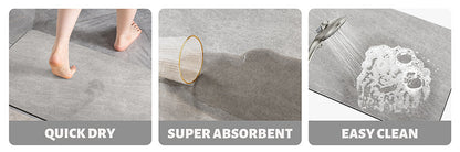 2 pcs Oval dark Beige Quick-Dry Absorbent Non-Slip Bath Rug for Bathroom, Kitchen & Entryway 40x60cm V888-ELOSUNG20645