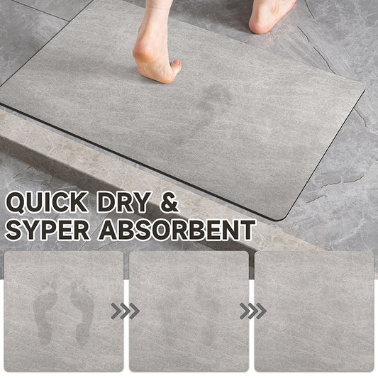 Oval dark Beige Quick-Dry Absorbent Non-Slip Bath Rug for Bathroom, Kitchen & Entryway 50x80cm V888-ELOSUNG20647