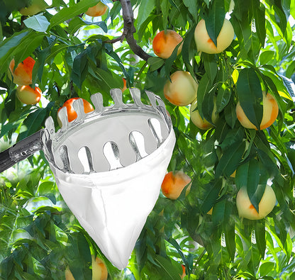 Telescoping Fruit Picker - Apple, Peach, Persimmon Harvesting Tool with Collection Bag, High Reach Fruit V888-ELOSUNG20662