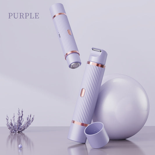 Purple Women's Double-Headed Electric Shaver - Painless Hair Remover & Trimmer V888-ELOSUNG20792