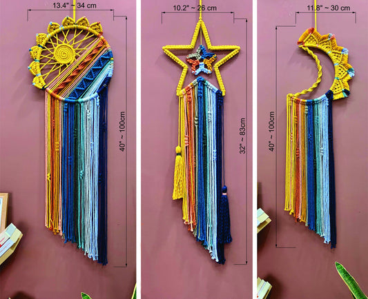 Colorful Tassel Dream Catcher - Bohemian Style Wall Decor (Sun) V888-ELOSUNG20891