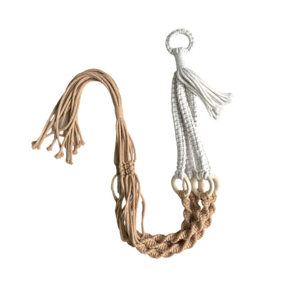 2 pcs Handwoven Plant Hanger-Cotton Rope Hanging Planter with Wooden Rings V888-ELOSUNG20904
