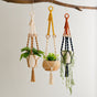 3 pcs Handwoven Plant Hanger-Cotton Rope Hanging Planter with Wooden Rings V888-ELOSUNG20907