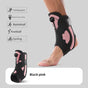 1 Pair Black Pink Adjustable Ankle Brace - Compression Support for Running, Sports, and Ankle Recovery V888-ELOSUNG21077
