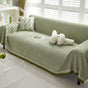 180*260CM Green Premium Polyester Sofa Throw Blanket, Multi-Seasonal Use, Sofa Protector V888-ELOSUNG21113