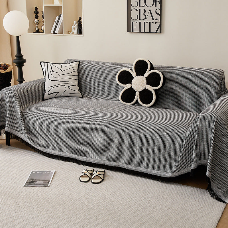 180*340CM Black Premium Polyester Sofa Throw Blanket, Multi-Seasonal Use, Sofa Protector V888-ELOSUNG21117