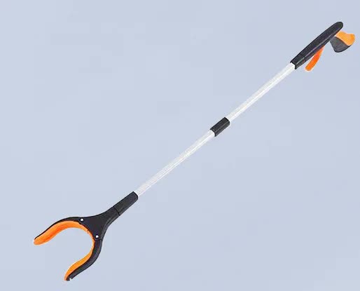 Orange Foldable Grabber Tool with Silicone Non-Slip Claws - Ideal for Litter Picking, Outdoor Use, and V888-ELOSUNG21154