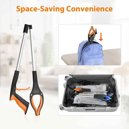Blue Foldable Grabber Tool with Silicone Non-Slip Claws - Ideal for Litter Picking, Outdoor Use, and V888-ELOSUNG21155