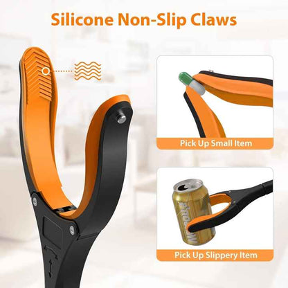 Red Foldable Grabber Tool with Silicone Non-Slip Claws - Ideal for Litter Picking, Outdoor Use, and Household V888-ELOSUNG21158