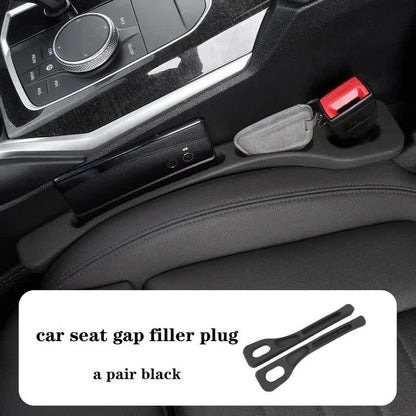 Black Car Seat Gap Filler - 2 Pieces Car Interior Storage Organizer for Front Seat Seam V888-ELOSUNG21162